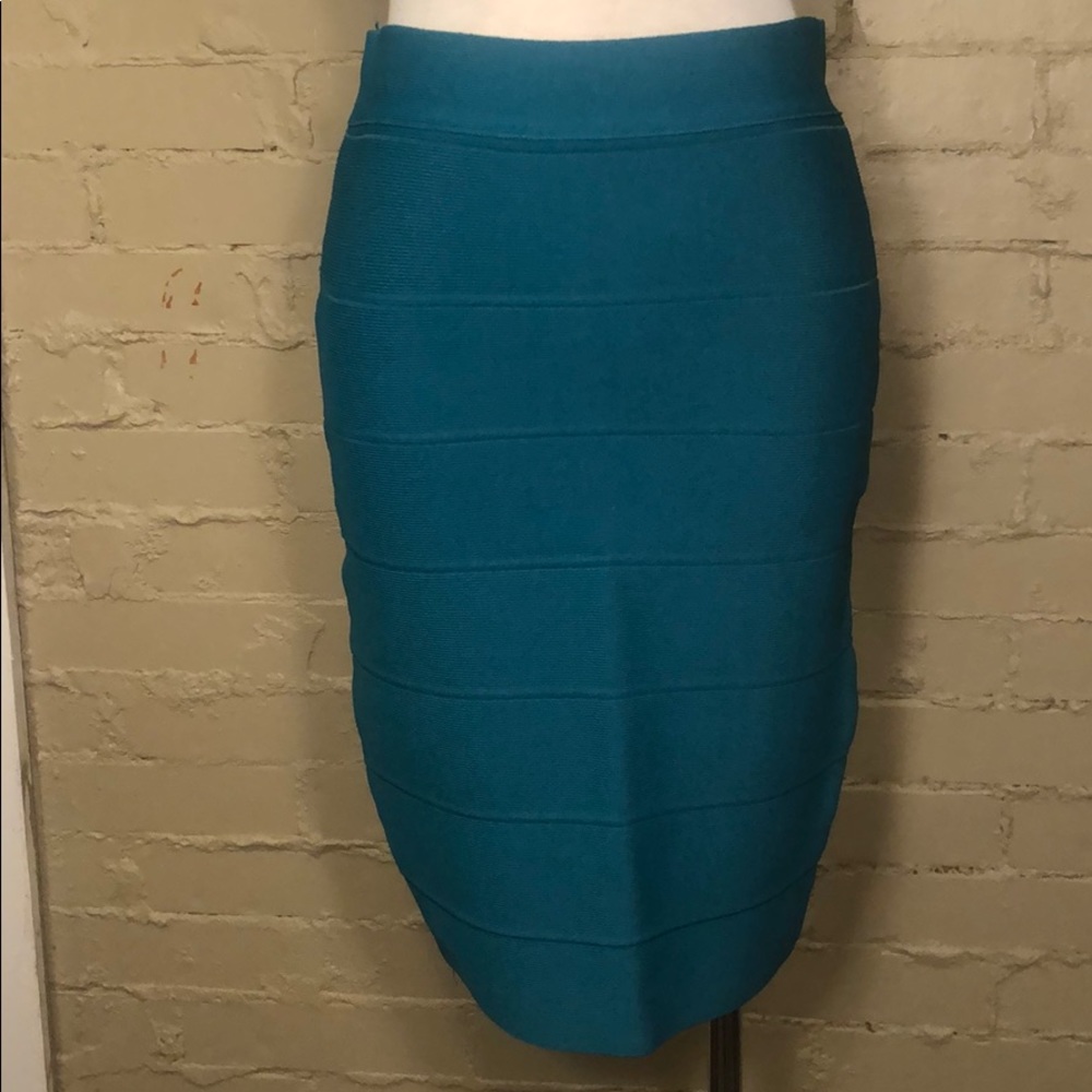 Gianni Bini Aqua Blue Bandage Pencil Skirt: S